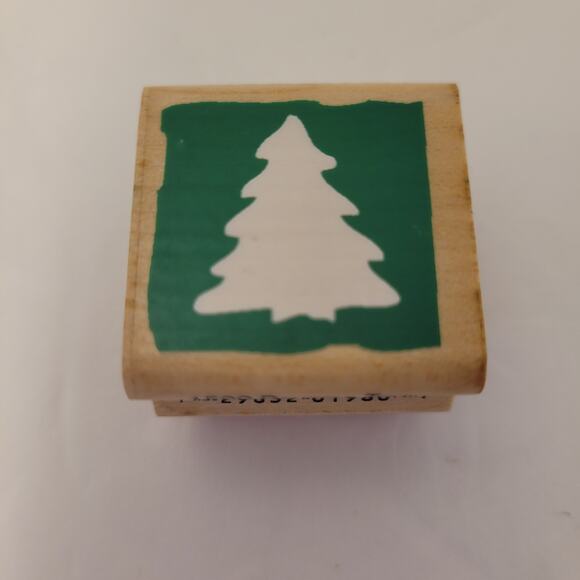 Christmas Lot Of 4 Stamps Wood/Rubber Tree Stocking To/From Pre-Owned - Picture 8 of 13